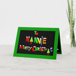Kerstmiskaart van Nannie Feestdagen Kaart