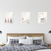 Kerstmiskerststal kinder kamer poster muurkunst sets (Slaapkamer)