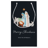 Kerstmiskerststal Manager Gift Bag Klein Cadeauzakje (Achterkant)