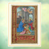 Kerstmiskerststal raam vastklampen raamsticker (Vel 3)