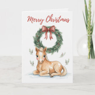 Kerstmiskoud met Kerstkranskaart Kaart