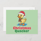 Kerstmiskwacker Feestdagenkaart (Voorkant / Achterkant)