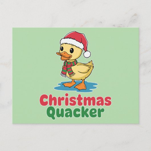 Kerstmiskwacker Feestdagenkaart (Voorkant)