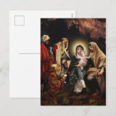 Kerstmisscène Baby Jesus Feestdagenkaart (Voorkant / Achterkant)