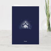 Kerstmisscène Kaarten (marineblauw) (Achterkant)
