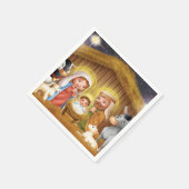 Kerstmisscène Papieren servetten (Hoek)