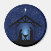 Kerstmisscène religieus magneet (Voorkant)