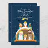 Kerstmisscène uitnodiging (Voorkant / Achterkant)