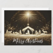 Kerstmisscène Vakantie Kaart (Voorkant / Achterkant)