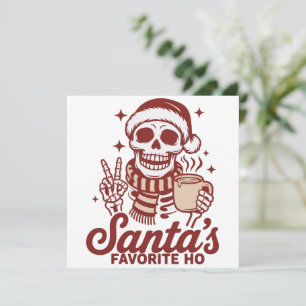 Kerstmisse Favoriete Ho-skelet Snarky Kerstmis Feestdagenkaart