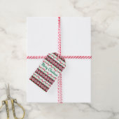 Kerstmisse servetten cadeaulabel (Met Touw)