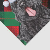 Kerstmisspel Zwarte Russische Terriër Hond Tissuepapier (Detail)