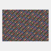 kerstmix - kerstverlichting inpakpapier vel (Voorkant 3)