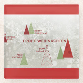 Kerstmoderne feestdagen Rode Onderzetters