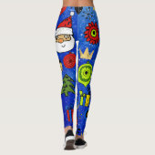 Kerstmoderne kerstfeestdagen Ornamenten Leggings (Achterkant)