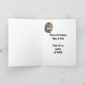 Kerstmoeder en vader van een stel Nuts-Squirrel Feestdagen Kaart (Binnen)