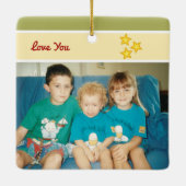 Kerstmoeder Foto Keramisch Ornament (Achterkant)