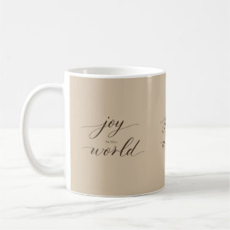 Kerstmok 'Joy to the World' in minimale stijl Koffiemok