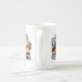 kerstMok, kerstman Porselein Kop (Achterkant)