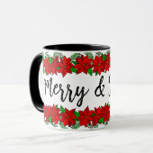 kerstMok | Merry en Bright Pine en Berries Mok (Voorkant links)