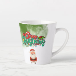Kerstmok met kerstman – Prettig kerstfeest Latte Mok