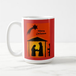 kerstMok met Nativiteit Silhouette Koffiemok