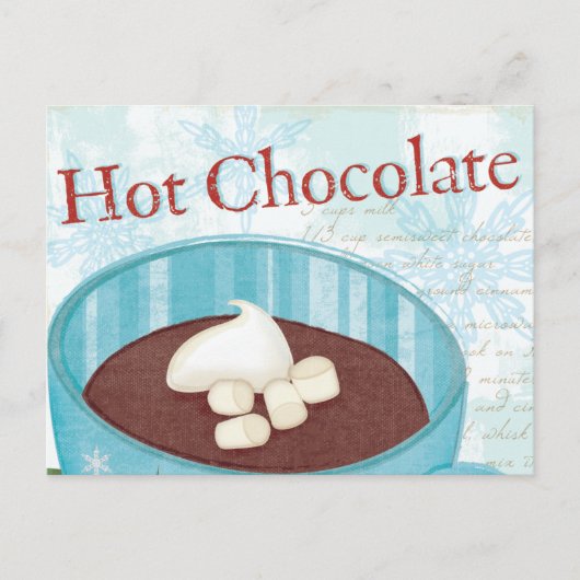 kerstMok met warme chocolade Feestdagenkaart (Voorkant)