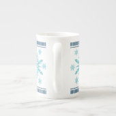 kerstMok, Snowflake Porselein Kop (Achterkant)