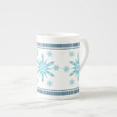 kerstMok, Snowflake Porselein Kop (Voorkant rechts)