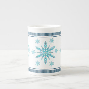kerstMok, Snowflake Porselein Kop
