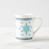 kerstMok, Snowflake Porselein Kop (Rechts)