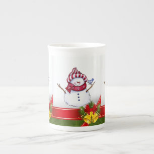 kerstMok Snowman Porselein Kop