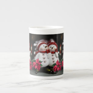 kerstMok Snowman Porselein Kop