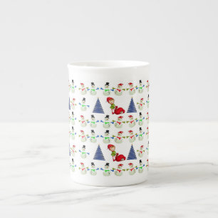kerstMok Snowman Porselein Kop