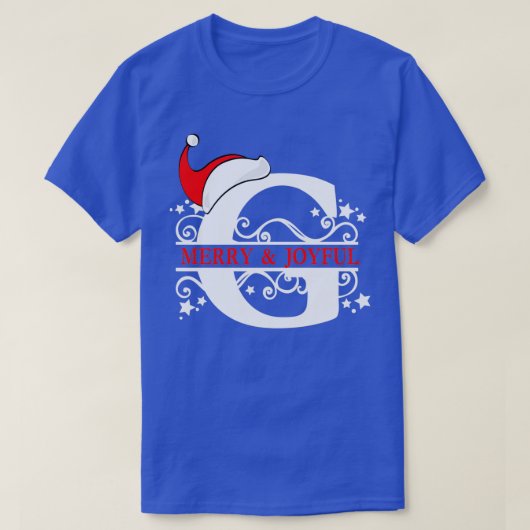 kerstmonogram G T-shirt (Design voorkant)