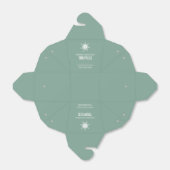 Kerstmonogram Snowflake Bedankdoosjes (Uitgevouwen)