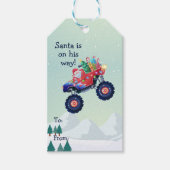 Kerstmonstertruck Santa Cadeaulabel (Voorkant)