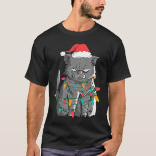 Kerstmopperkat als lelijk trui kostuum t-shirt