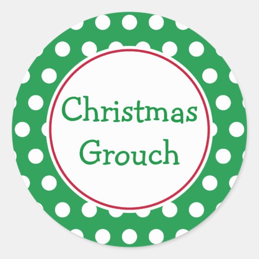 Kerstmopperstickers Ronde Sticker (Voorkant)