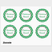 Kerstmopperstickers Ronde Sticker (Vel)