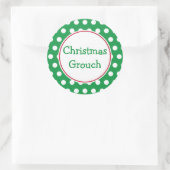 Kerstmopperstickers Ronde Sticker (Tas)