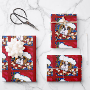 KERSTMOPSHOND INPAKPAPIER VEL