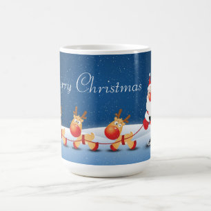 Kerstmorfine Mok/Kerstman en rendier Magische Mok