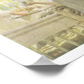 Kerstmorgen, café in Lasst Licht Hinin Poster (Hoek)