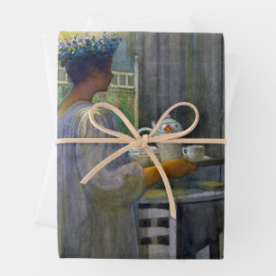 Kerstmorgen, de feestdag van Saint Lucy Inpakpapier Vel