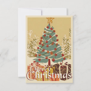 Kerstmotief, met cadeaus onder de kerstboom