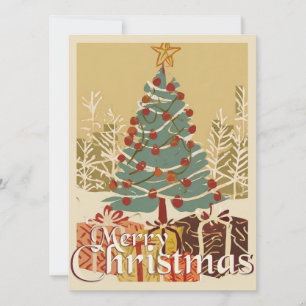 Kerstmotief, met cadeaus onder de kerstboom