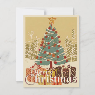 Kerstmotief, met cadeaus onder de kerstboom
