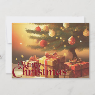 Kerstmotief, met cadeaus onder de kerstboom