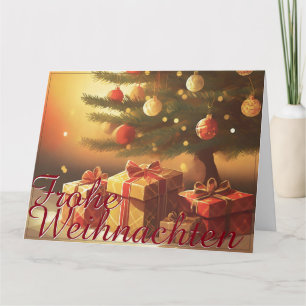 Kerstmotief met cadeaus onder de kerstboom 37016 kaart